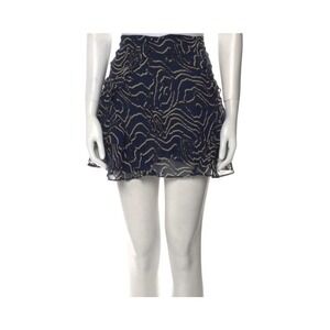 Derek Lam Mini Skirt Size M/6 Navy Blue